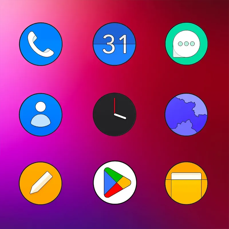Oxigen Circle - Icon Pack screenshot 3