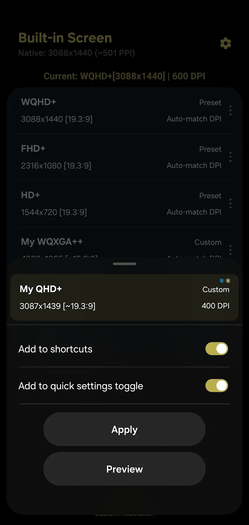 Pixels: Resolution+DPI Changer screenshot 4