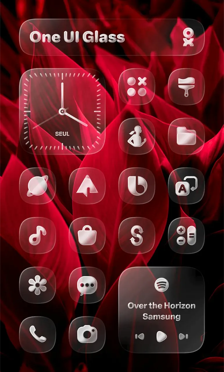One UI Glass Icon Pack preview 2