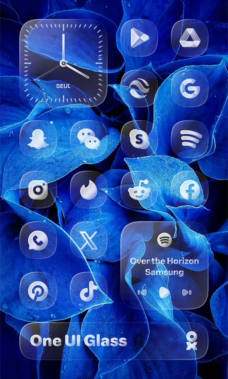 One UI Glass Icon Pack preview 4