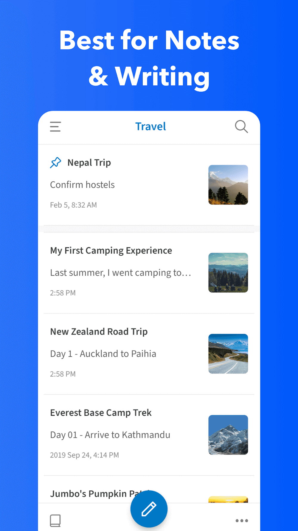UpNote screenshot 2