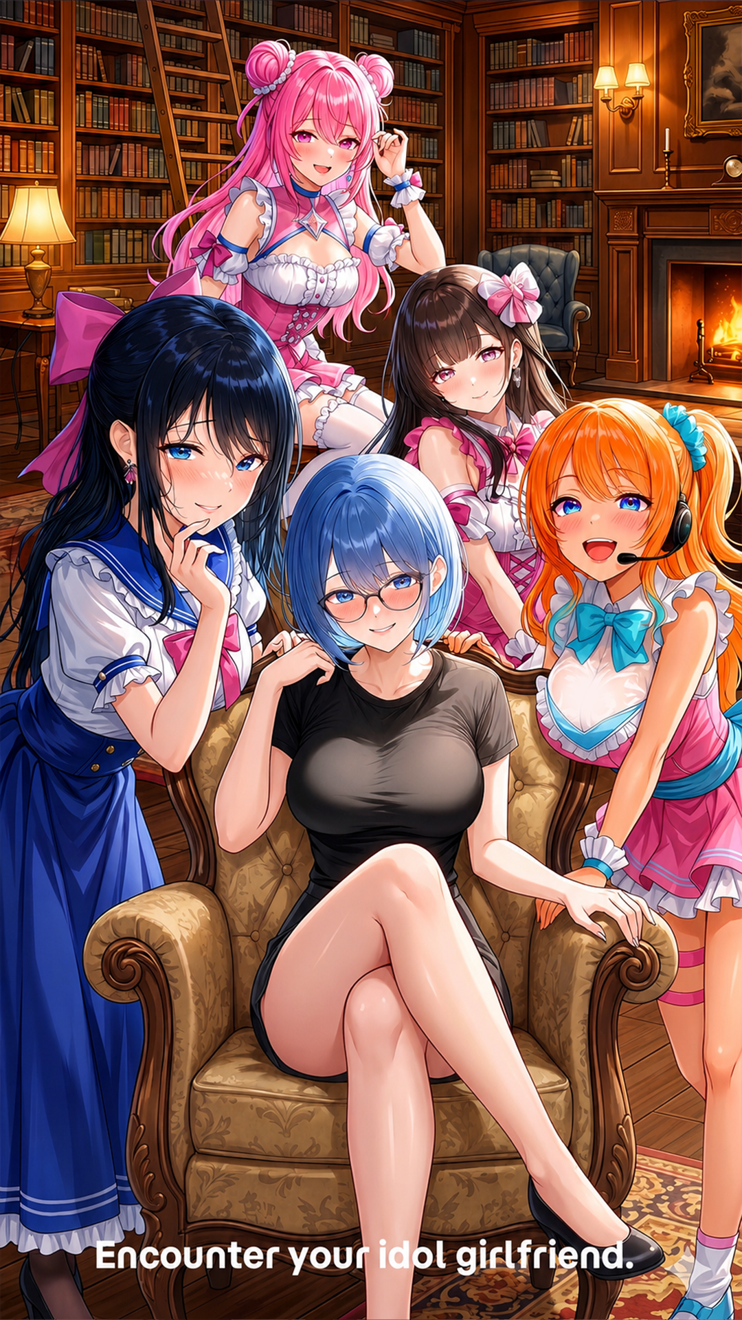 Idol Waifu Anime Girlfriend gameplay screenshot 1