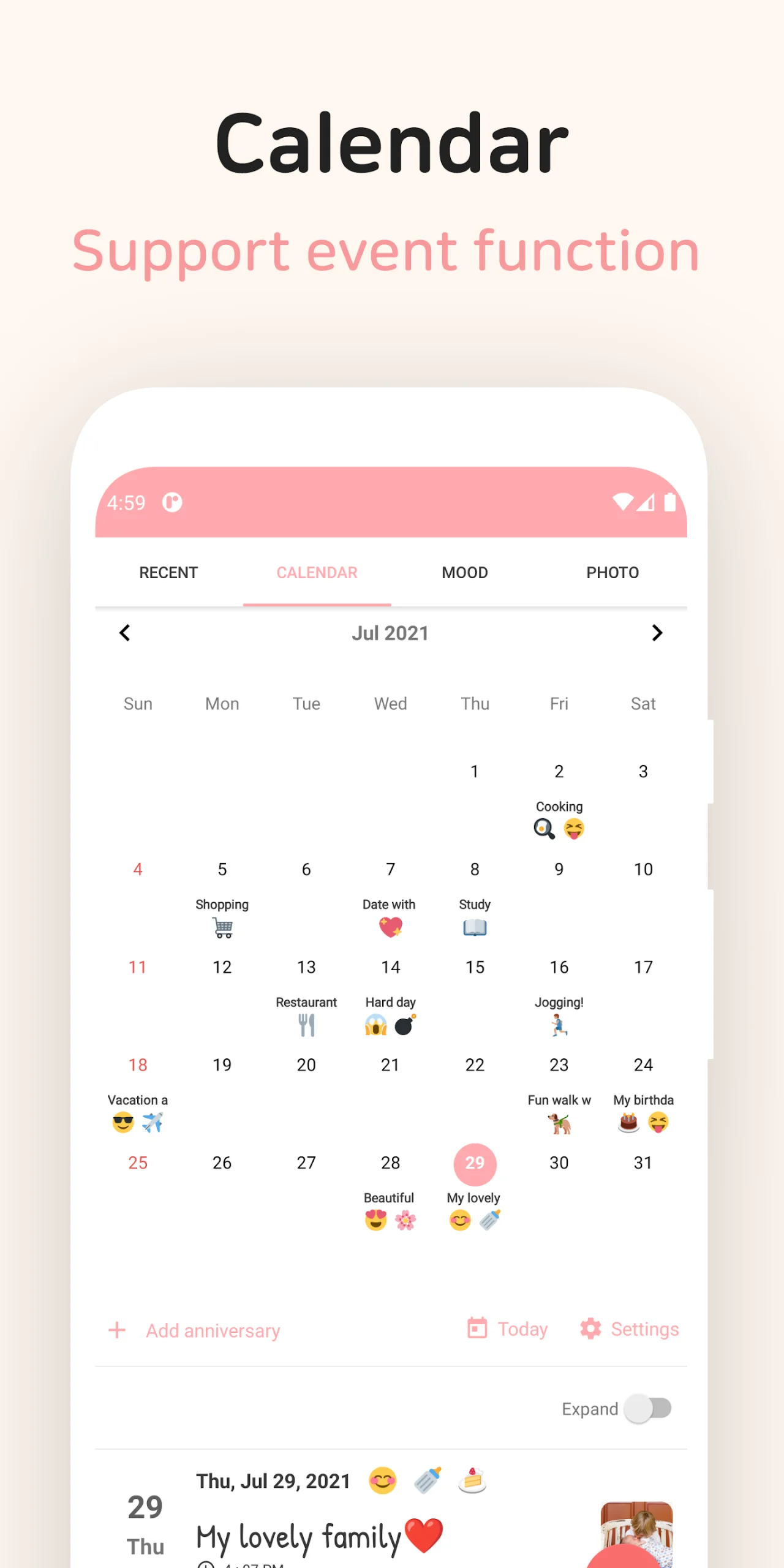 DailyLife: Private Diary, Lock screenshot 1