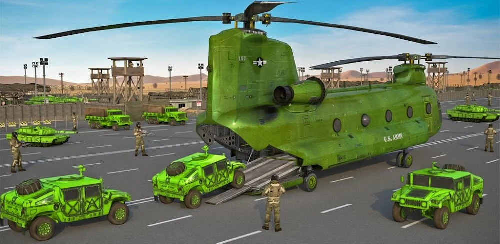 US Army Cargo Truck Games 3D screenshot 1