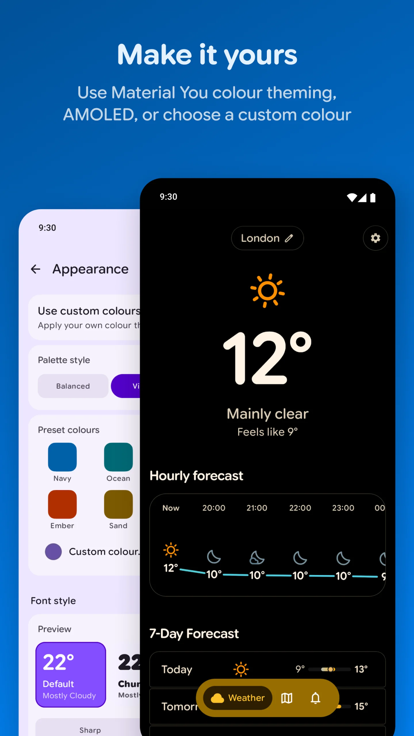Gradient Weather app screenshot 1