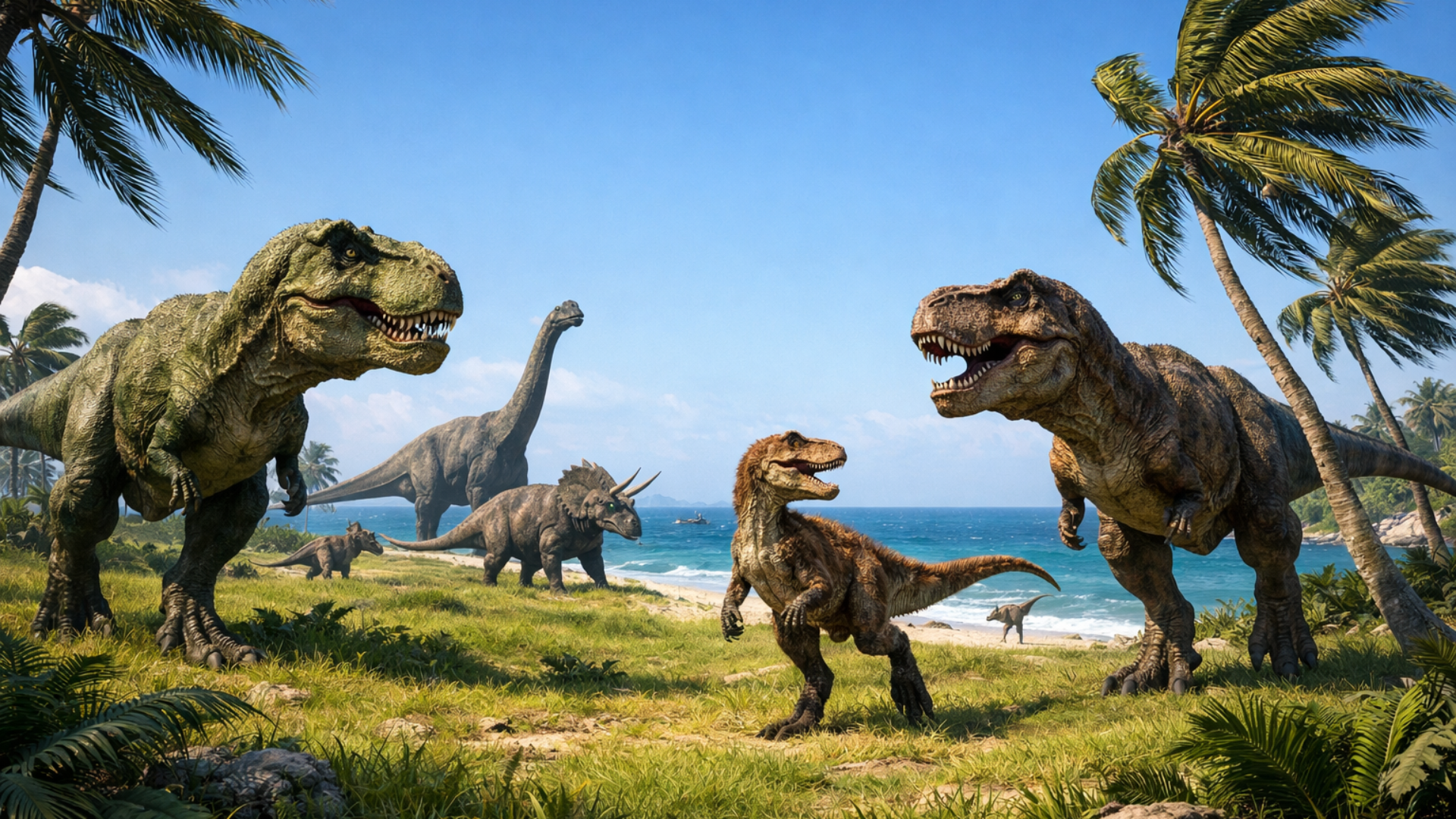 Primal Dino Beast Clash Sim screenshot 1