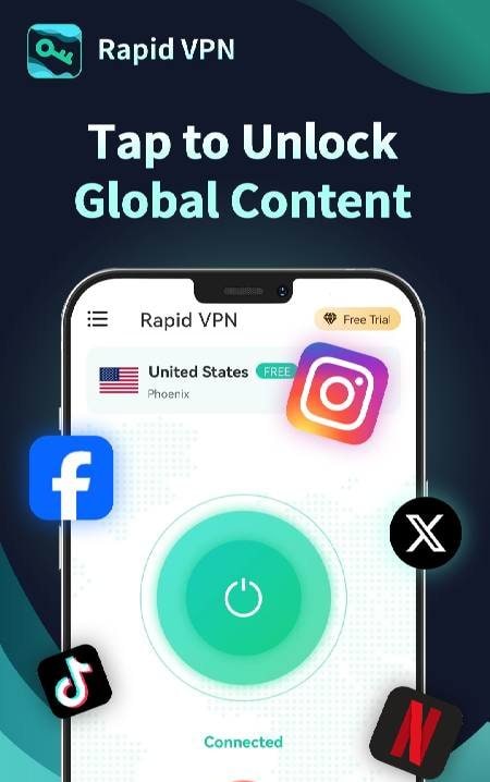 Rapid VPN Safe Secure Proxy screenshot 2