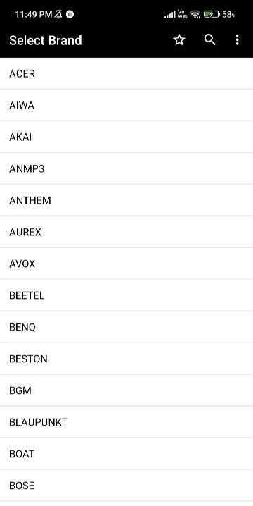 Home Theatre Remotes screenshot 1