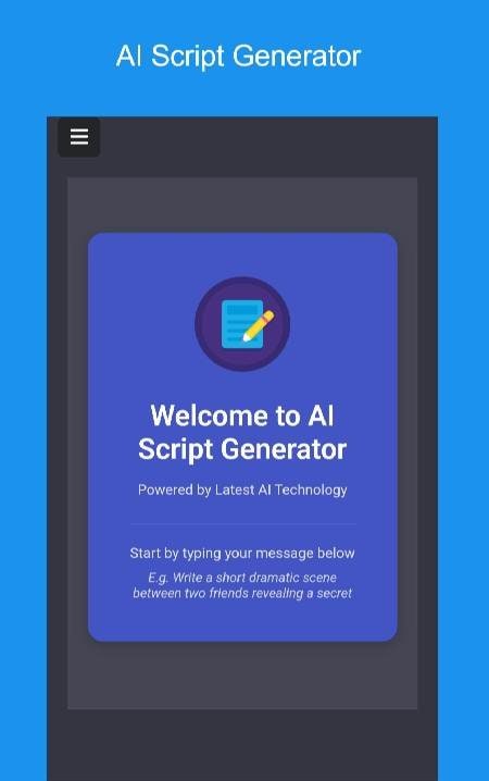 AI Script Generator Screenshot 1