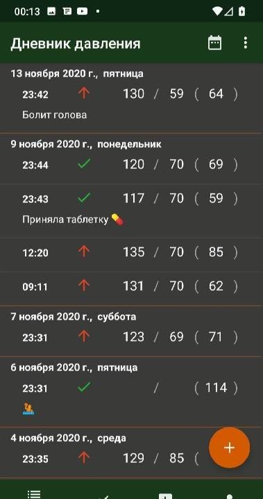 Blood pressure diary app screenshot 3
