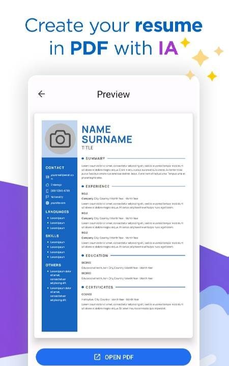 Resume Builder CV Maker PDF screenshot 1