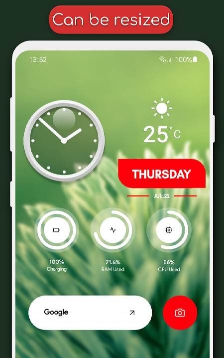 Transparent Analog Clock screenshot 2