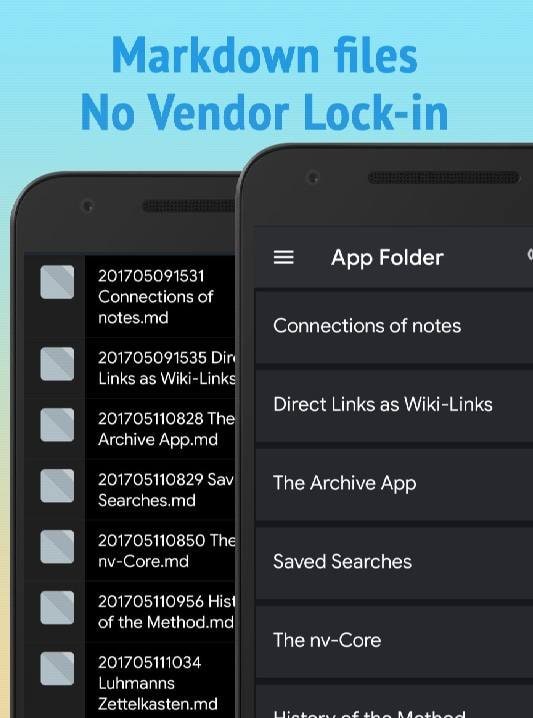 Zettel Notes : Markdown App preview 1
