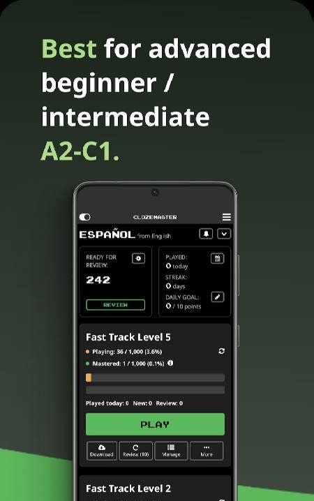 Clozemaster: Expand Vocabulary screenshot 4