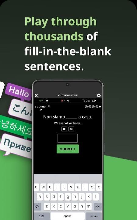 Clozemaster: Expand Vocabulary screenshot 2