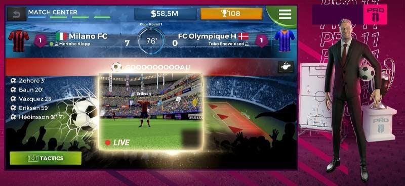 Pro 11 - Soccer Manager screenshot 1