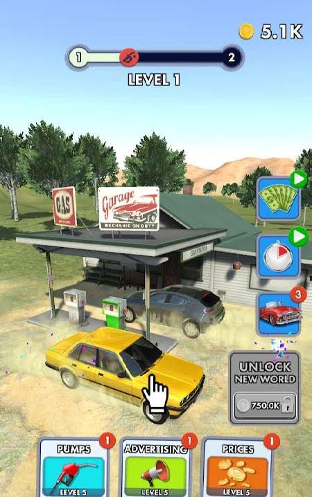 Idle Gas Station gameplay screenshot 1