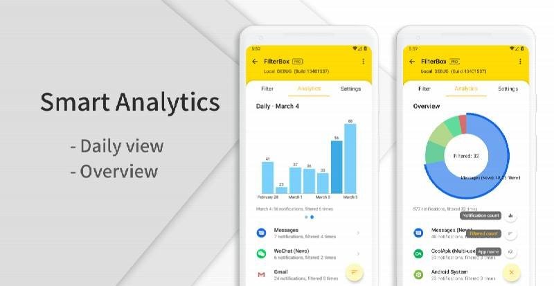 FilterBox notification manager interface preview 4