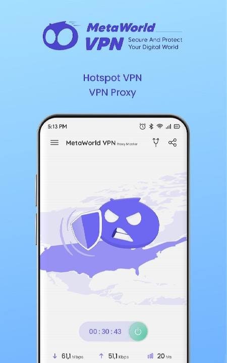 MetaWorld : Hotspot VPN Proxy screenshot 1