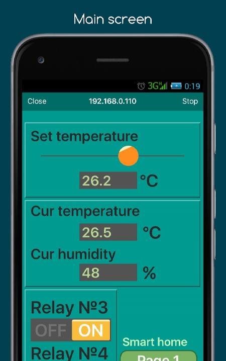RemoteXY: Arduino control module configuration
