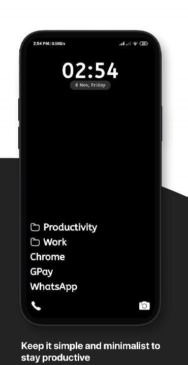 Phone Detox - Minimal Launcher screenshot 1