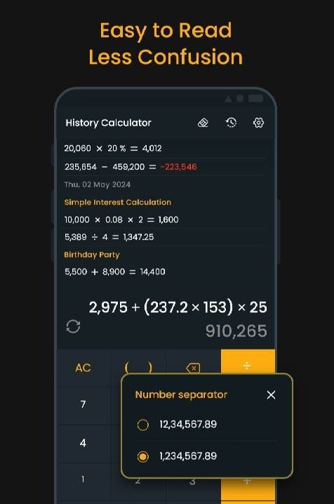 Simple Calculator with History Preview 4