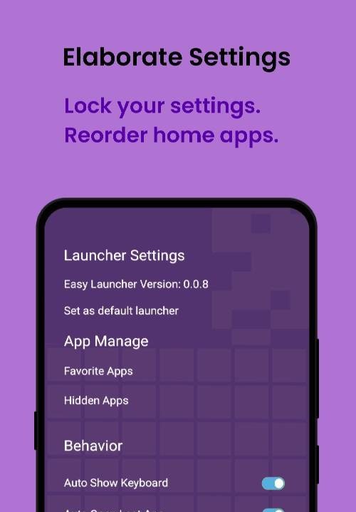 Easy Launcher - Minimal launcher screenshot 3