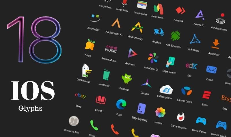 IOS 18 Glyphs Icons screenshot 1