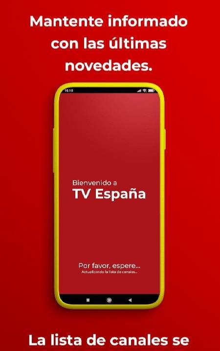 TV Spain - Online television settings menu