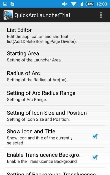 Quick Arc Launcher screenshot 2