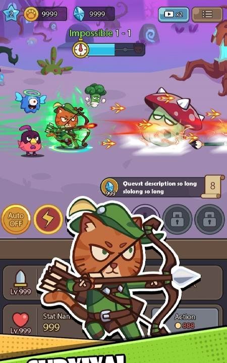 Cat Legend: Idle RPG M War screenshot 2