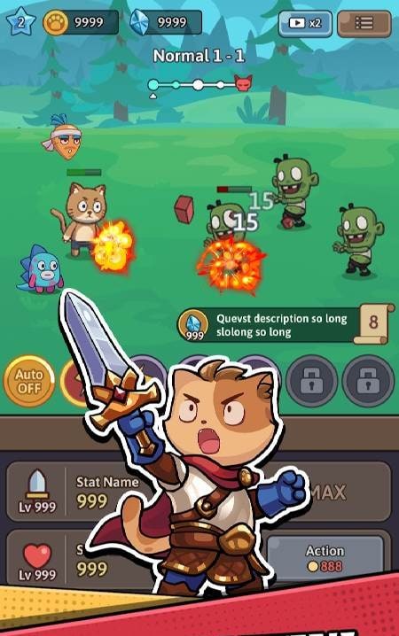 Cat Legend: Idle RPG War screenshot 1