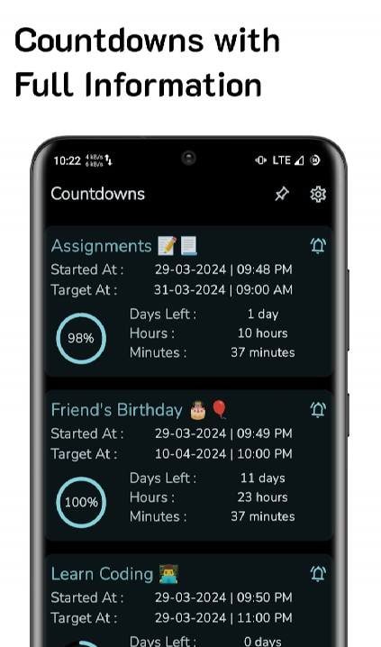 Countdown Widget Home Screen screenshot 1