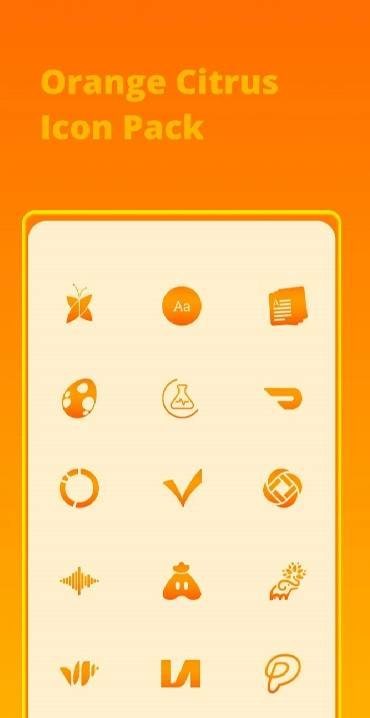 Orange Citrus - Icon Pack screenshot 1
