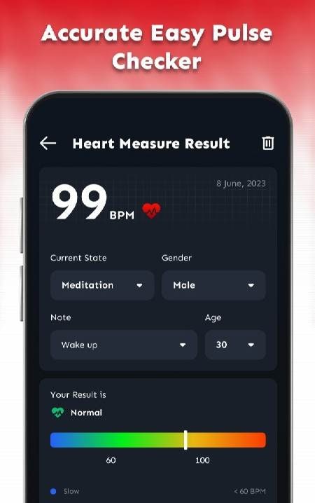 Heart Rate Monitor: BP Tracker screenshot 1