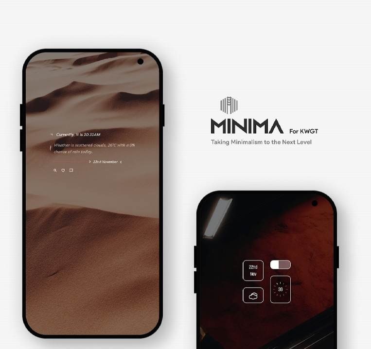 Minima KWGT - Minimal Widgets screenshot 2