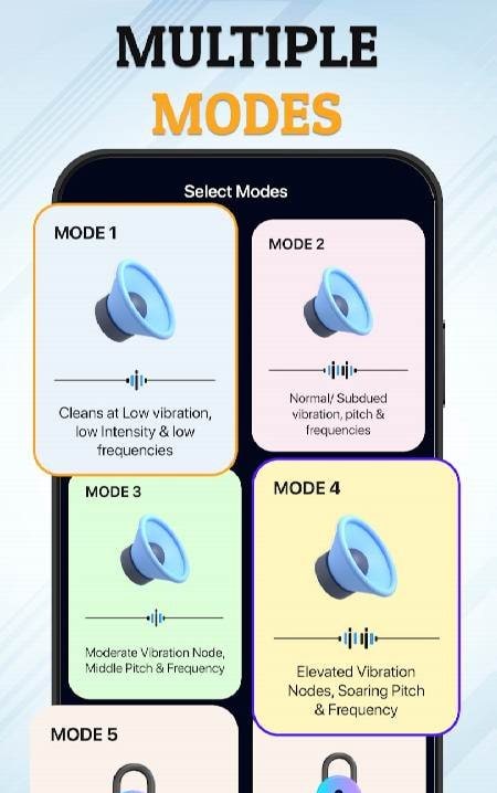 Speaker Cleaner Water Eject audio modes