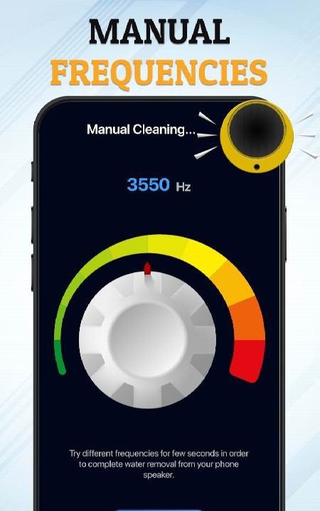 Speaker Cleaner Water Eject settings menu