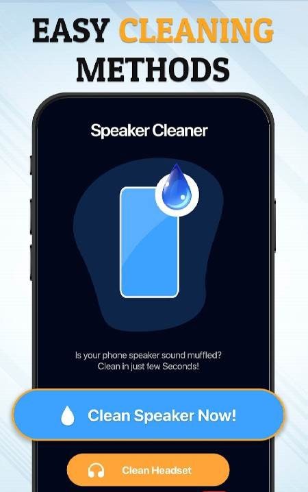 Speaker Cleaner Water Eject interface