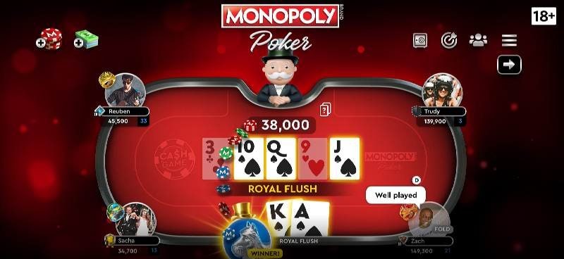 MONOPOLY Poker - Texas Holdem screenshot 4