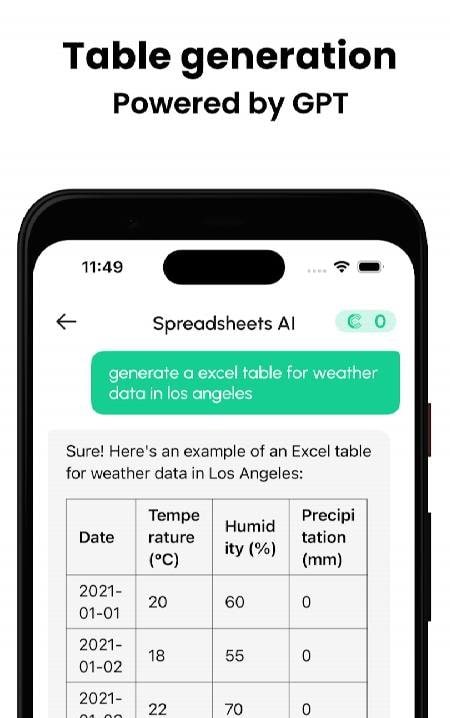 Spreadsheets AI: Formula Bot screenshot 4