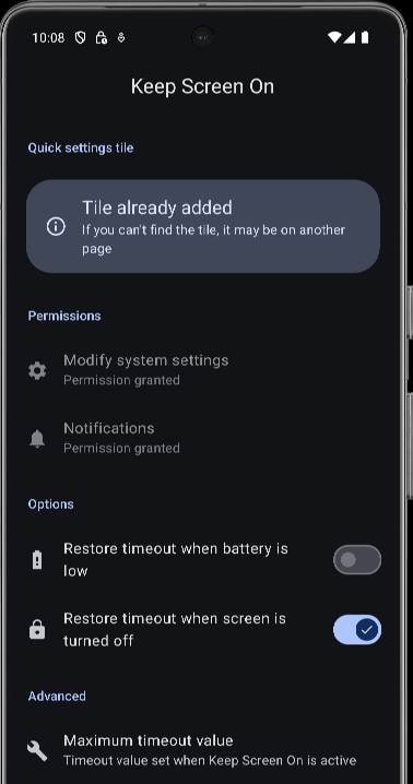 Keep Screen On screenshot 4