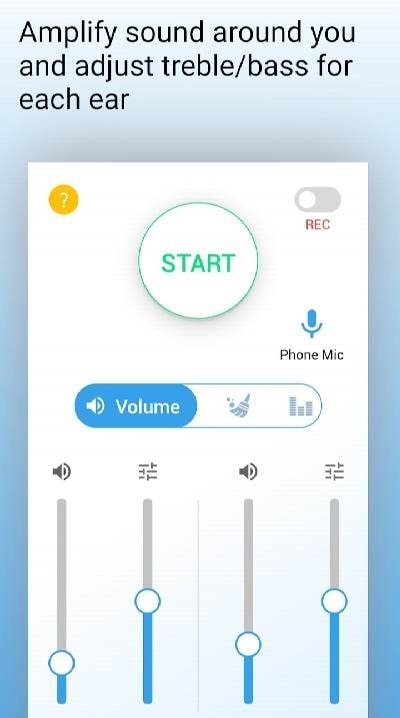 AmiHear - Hearing Aid App interface preview