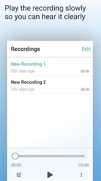 AmiHear - Hearing Aid App device connection screen