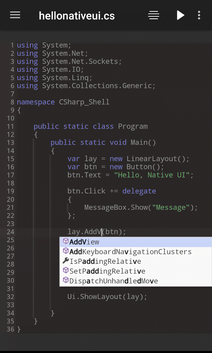 C# Shell .NET IDE screenshot 4