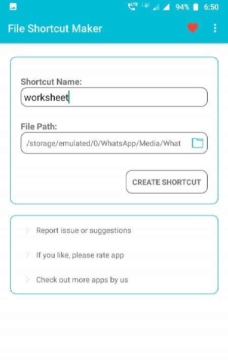 File Shortcut Maker screenshot 1