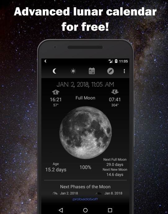 Moon Phase Calendar screenshot 1