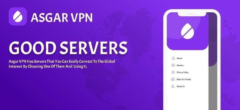 Asgar VPN connection status display