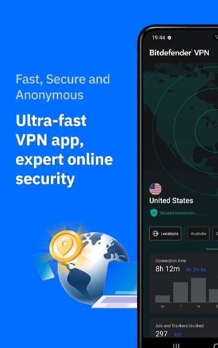 Bitdefender VPN: Fast & Secure screenshot 1