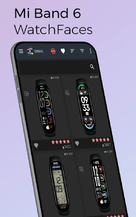 Mi Band 6 WatchFaces screenshot 1